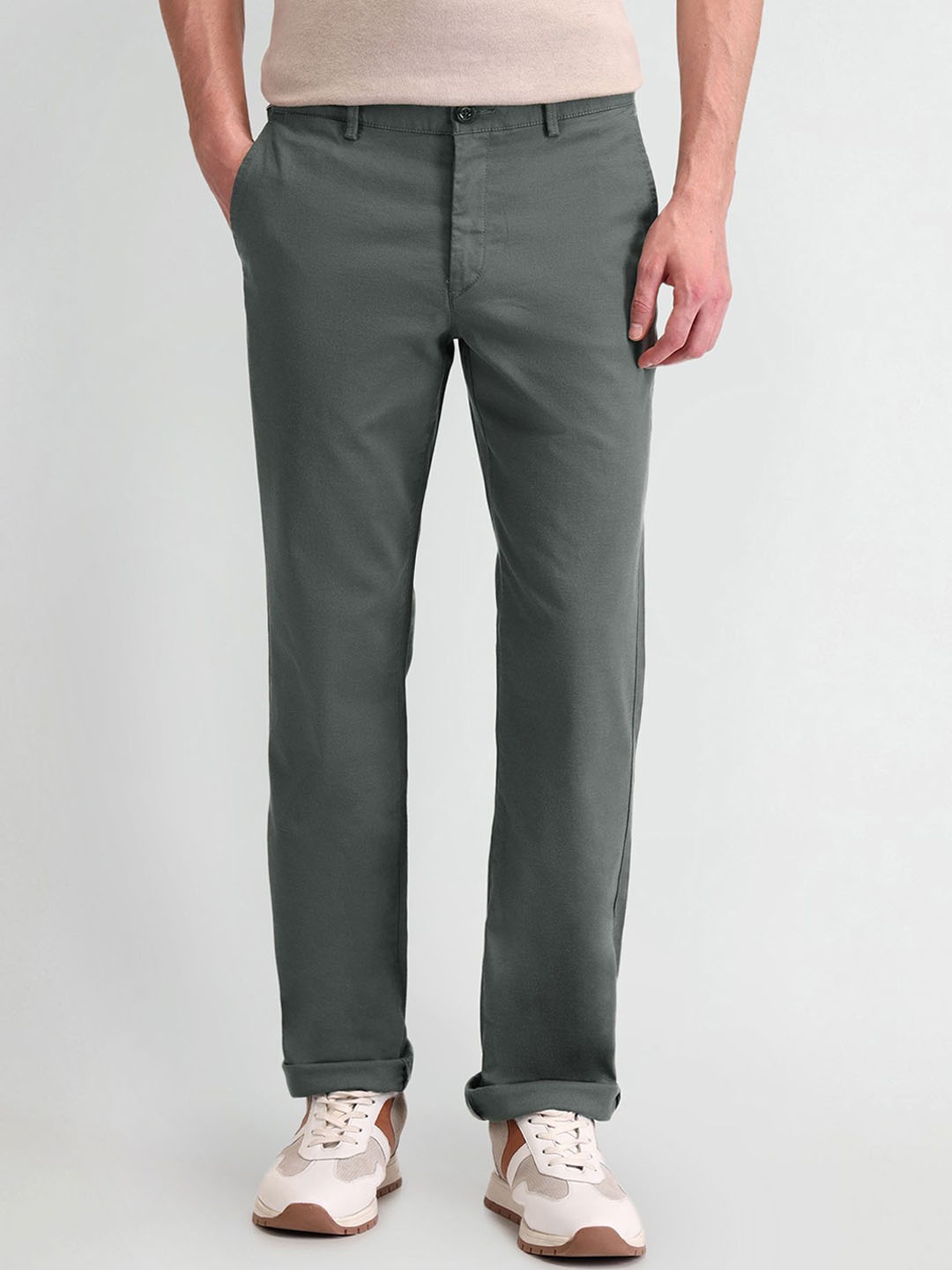 

Arrow Sport Men Classic Trousers, Olive