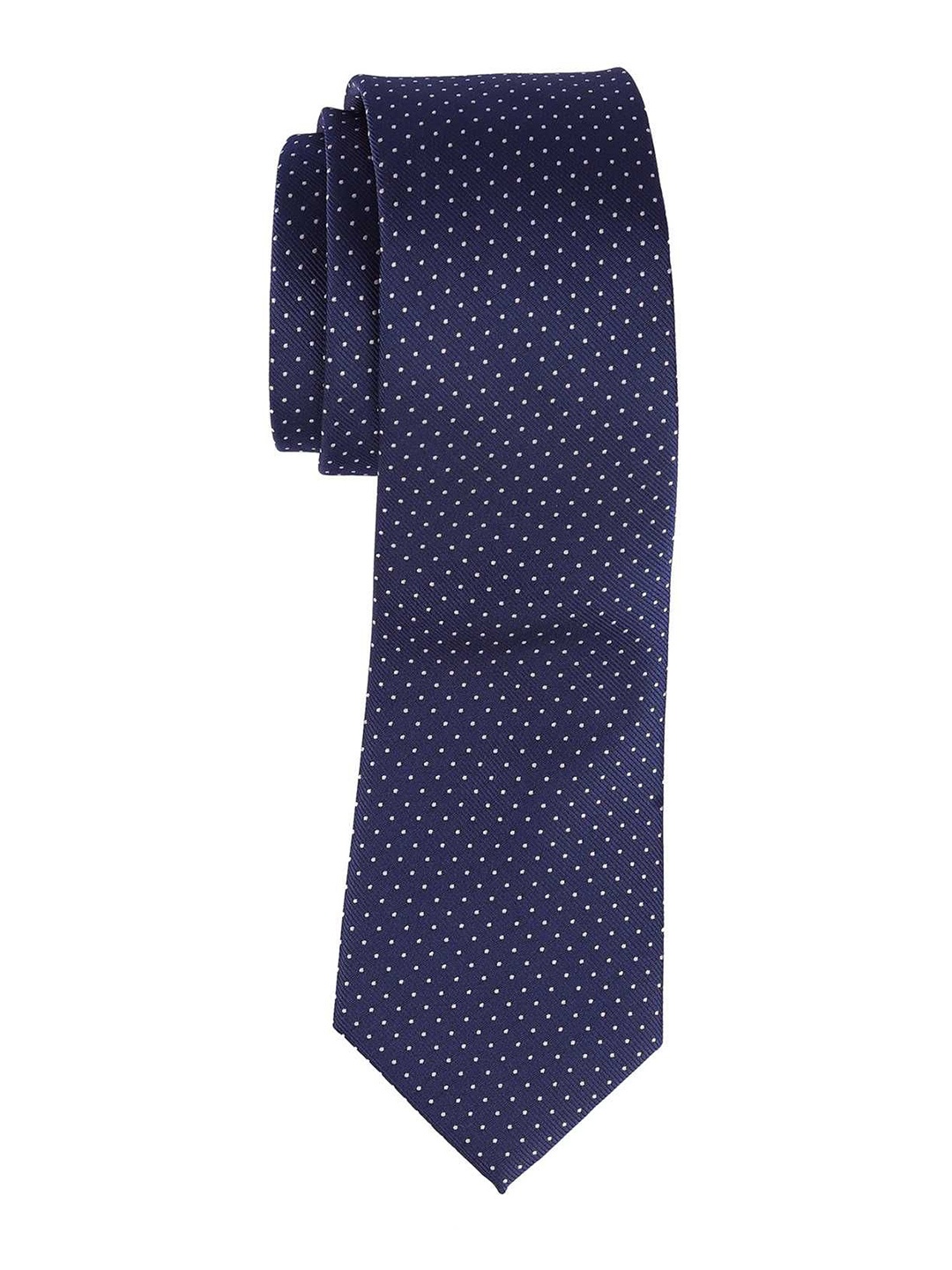 

The Tie Hub Men Printed Broad Tie, Navy blue