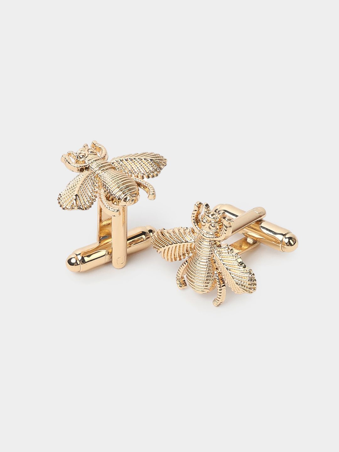 

THE BEAR HOUSE Floral Cufflink, Gold