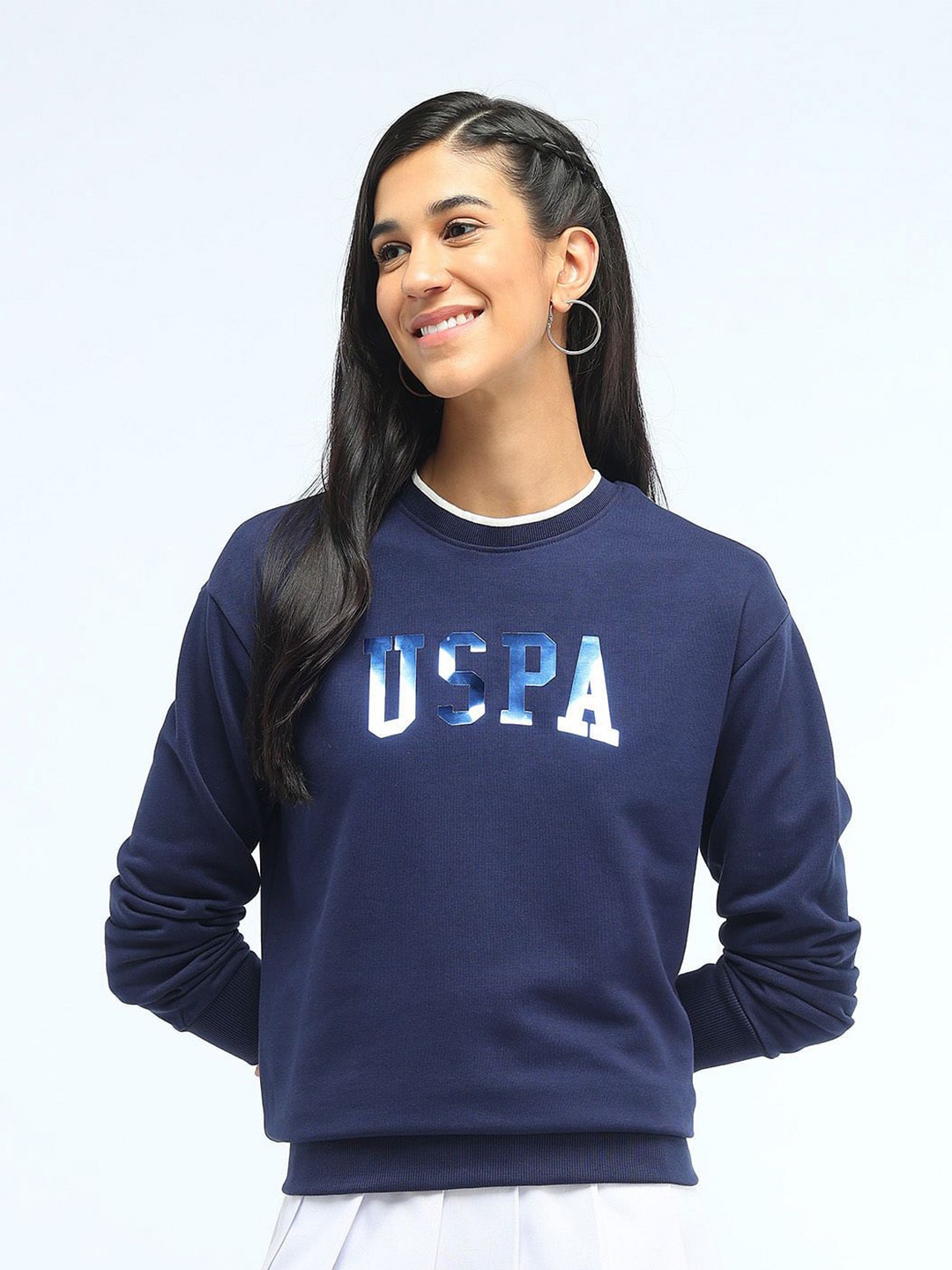 

U.S. Polo Assn. Women Women Printed Sweatshirt, Blue