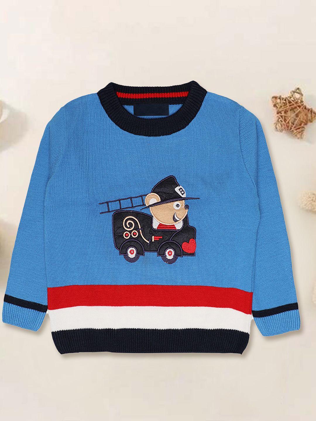 

CHKOKKO Boys Woollen Pullover, Blue