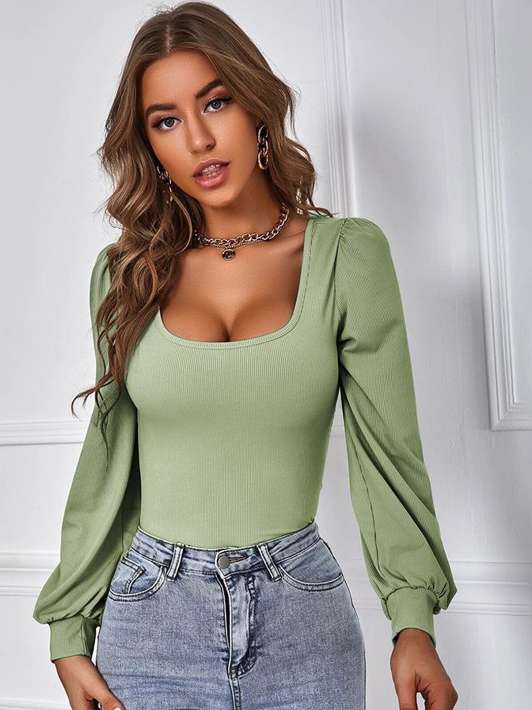 

HERE&NOW Top, Sea green