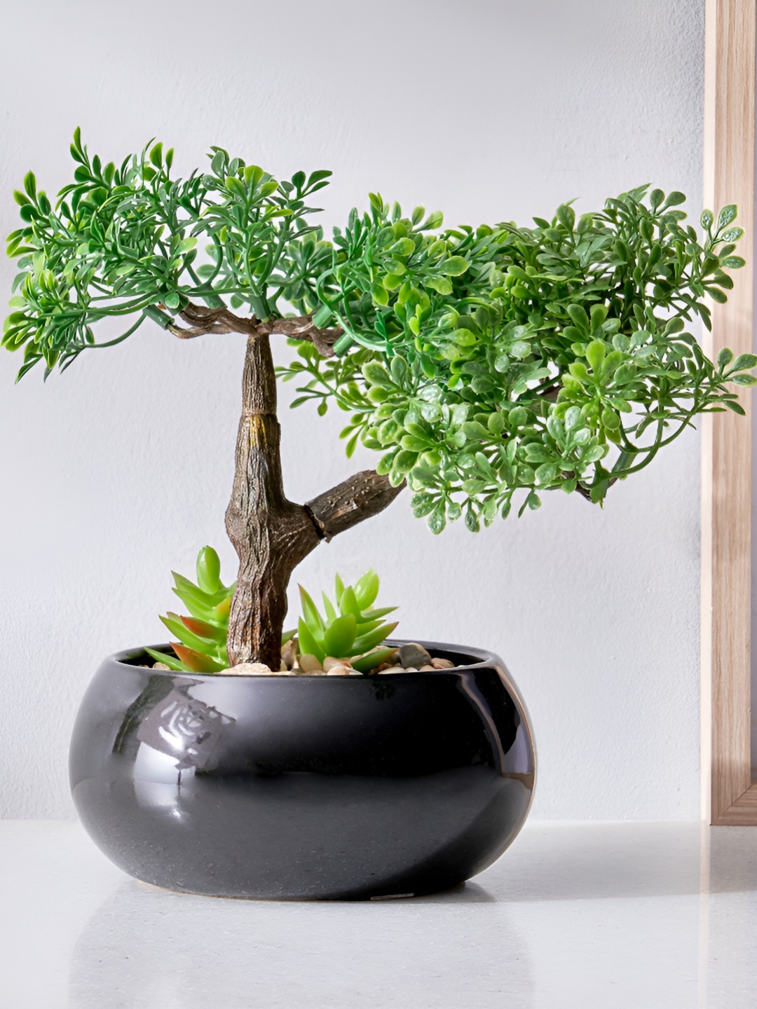

Home Centre Gloria Acacia Green Bonsai Artificial Plant With Ceramic Pot