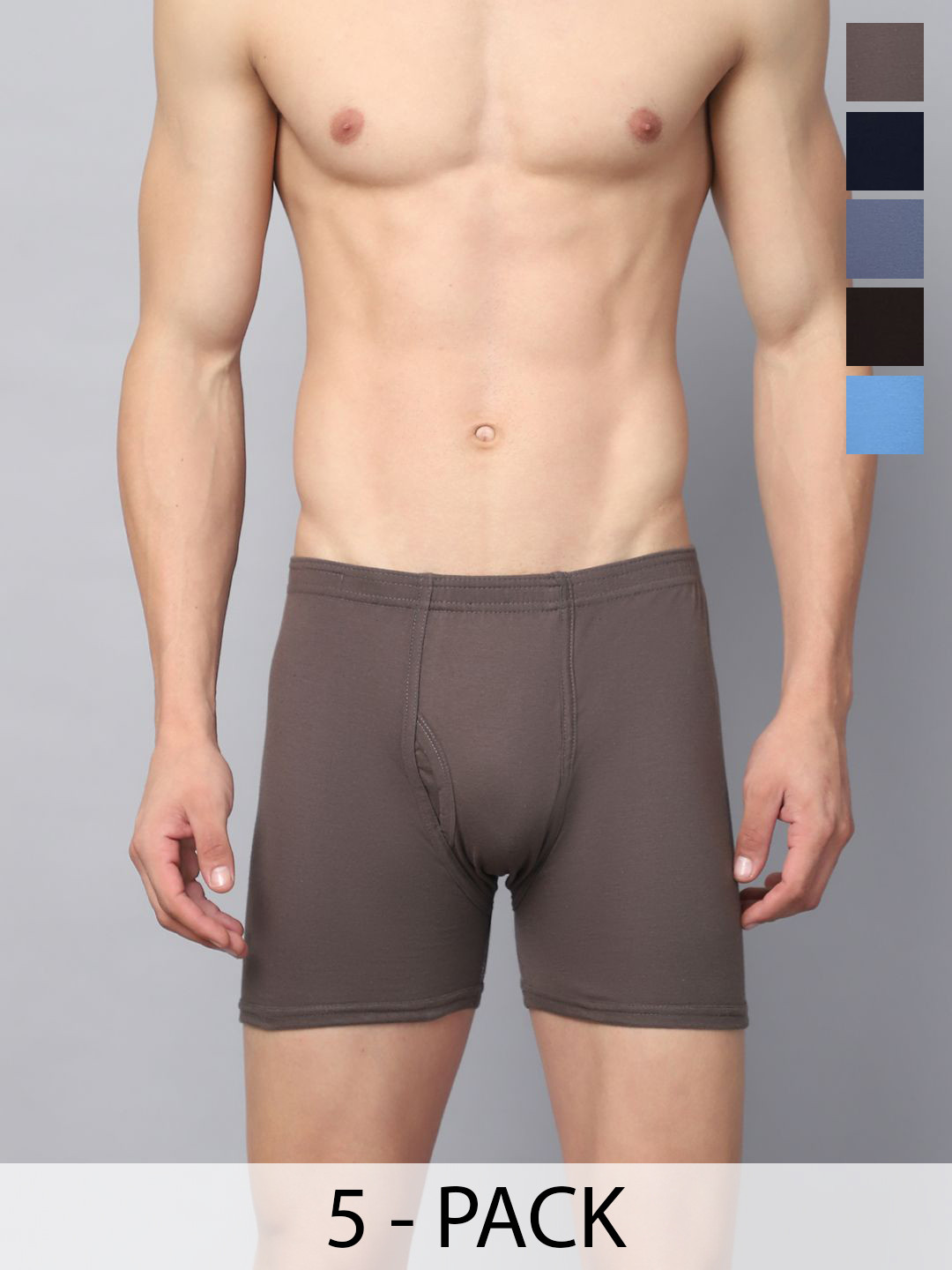 

VIMAL JONNEY Pack Of 5 Assorted Cotton Trunks JONNEY_BLUE_E.._05