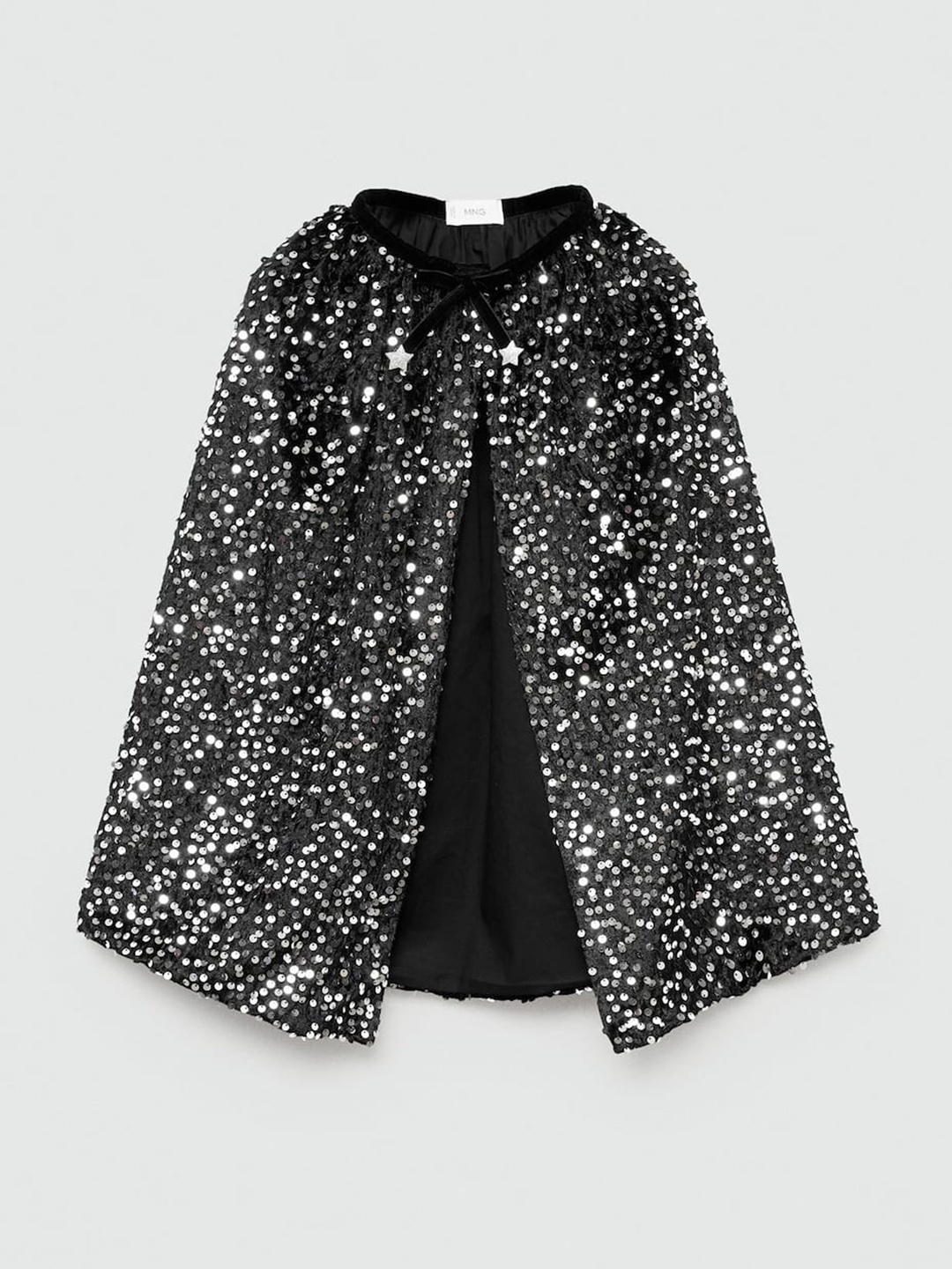 

Mango Kids Girls Sequined Cape Jacket With Bow Detail, Black