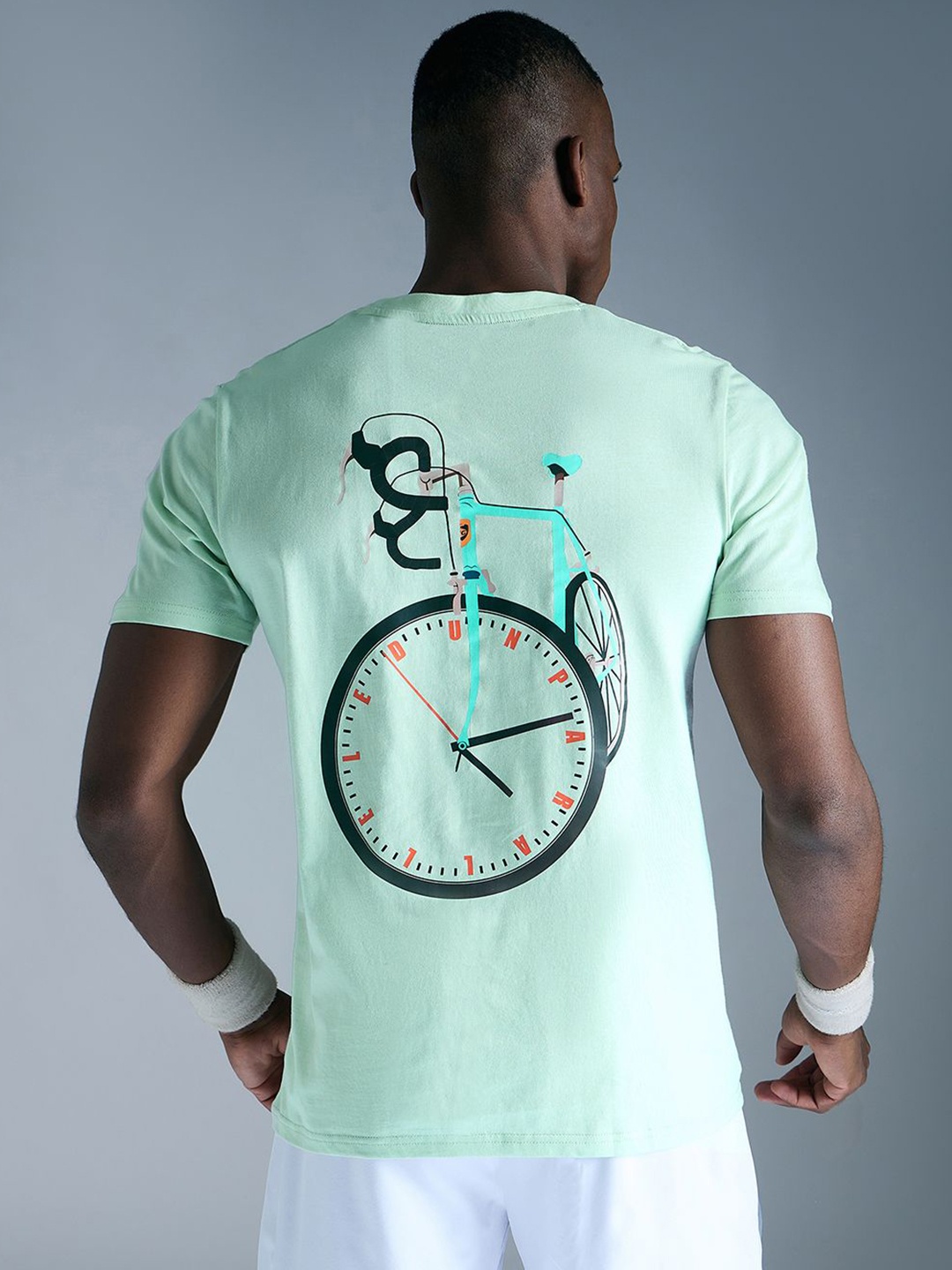 

SG Men Graphic Printed Round Neck T-shirt, Green