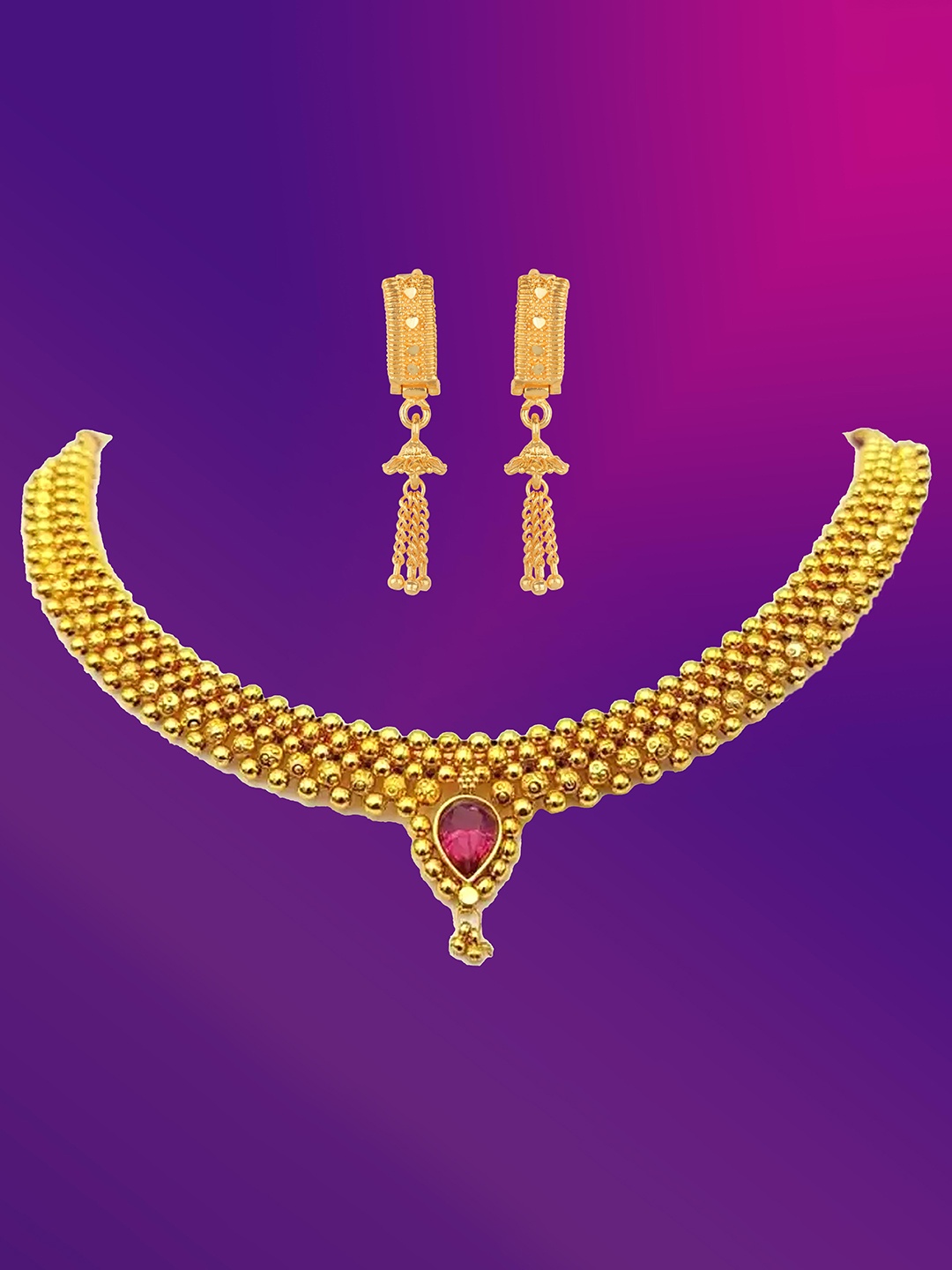 

Lila Gold-Plated Jewellery Set