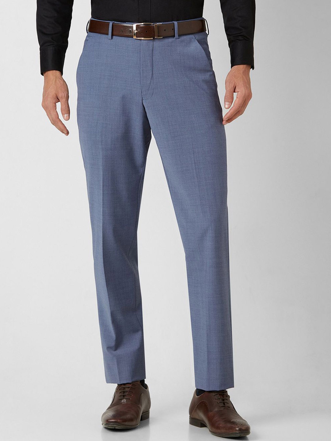 

Van Heusen Men Printed Trousers, Blue