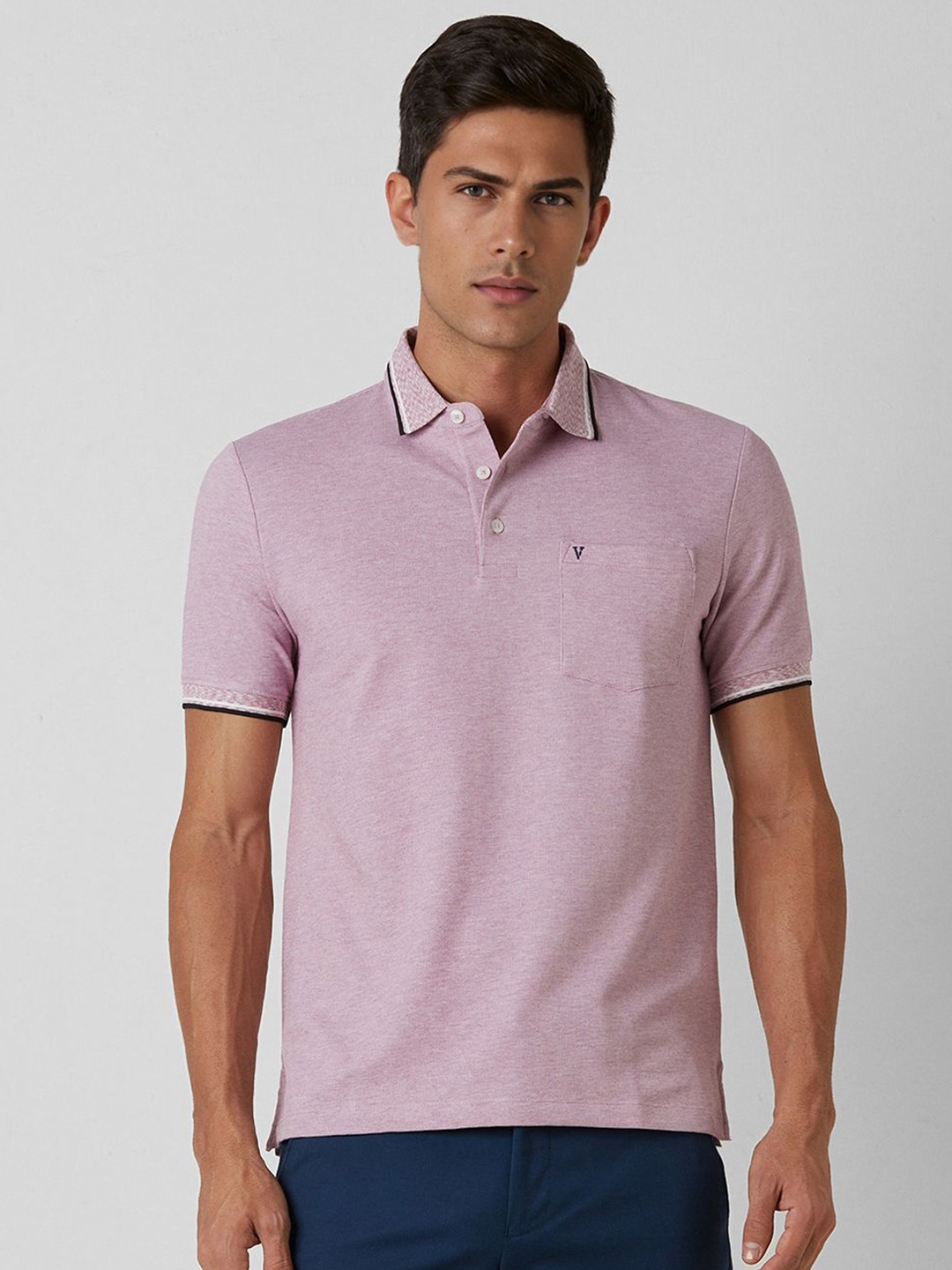 

Van Heusen Sport Men Polo Collar Pockets T-shirt, Lavender