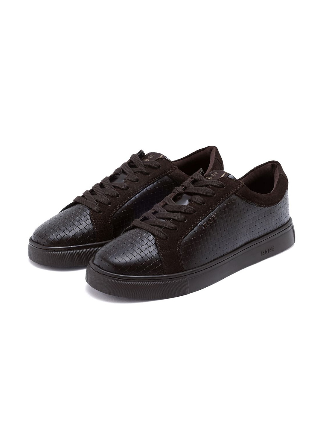 

RARE RABBIT Men Perforations Leather Slip-On Sneakers, Brown
