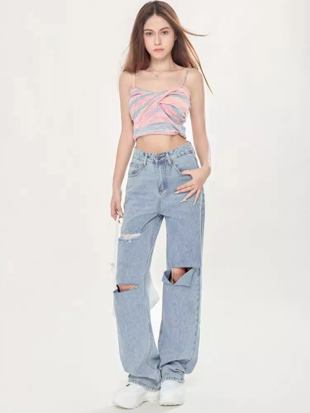 

StyleCast Women Highly Distressed Stretchable Jeans, Blue