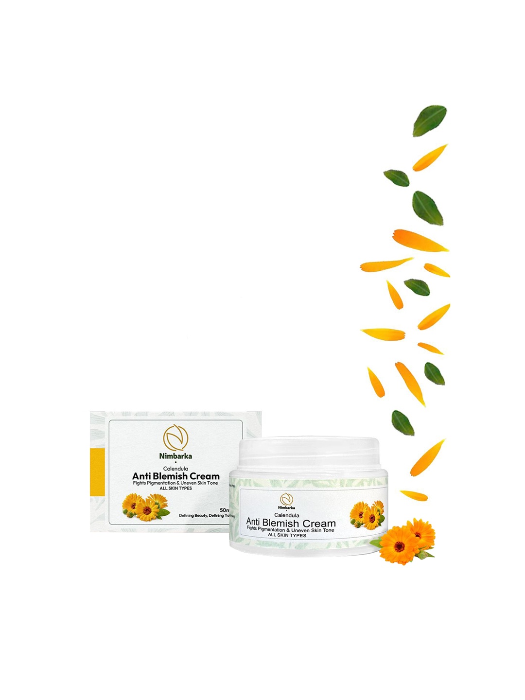 

Nimbarka Calendula Anti Blemish Face Cream For Dark Spots - 50ml, White