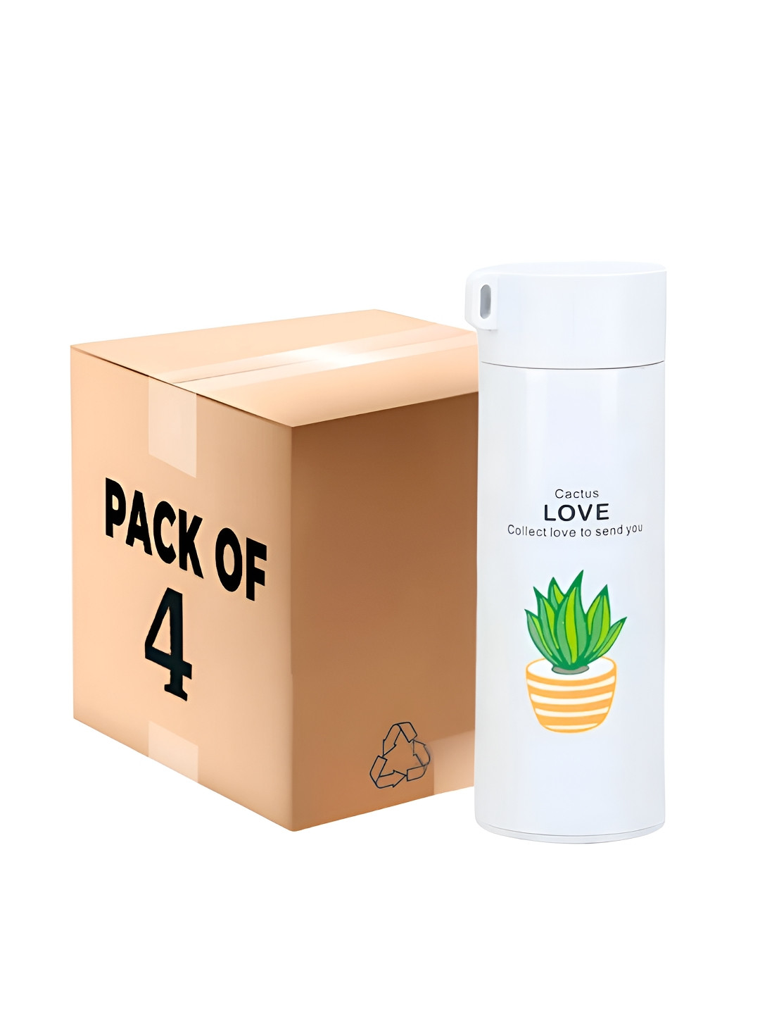 

WELOUR Blue & Green 4 Pieces Printed Glass Water Bottle 450ml