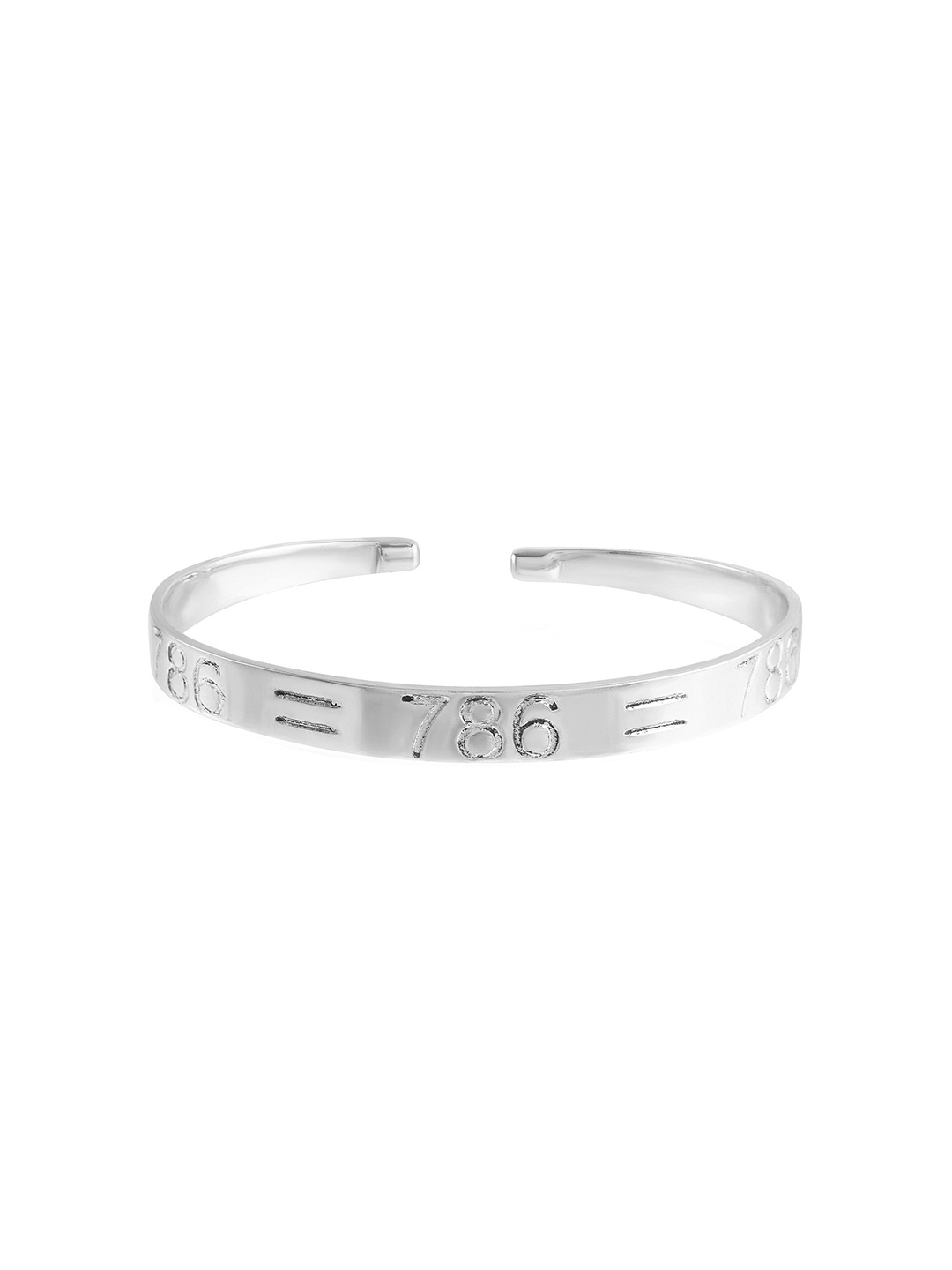 

MEMOIR Unisex Silver-Plated 786 Cuff Bracelet