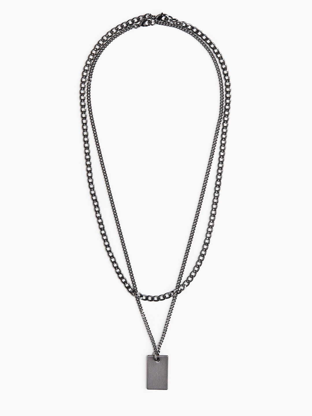 

H&M Men 2-Pack Necklaces, Silver