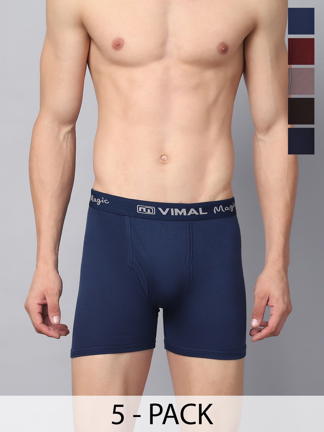 

VIMAL JONNEY Pack Of 5 Assorted Trunks MAGIC_RED_C.._05