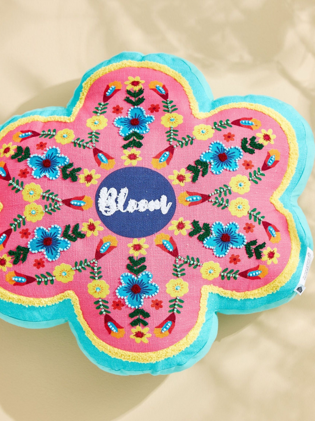 

Home Centre Blue & Pink Printed Cotton Filled Cushion