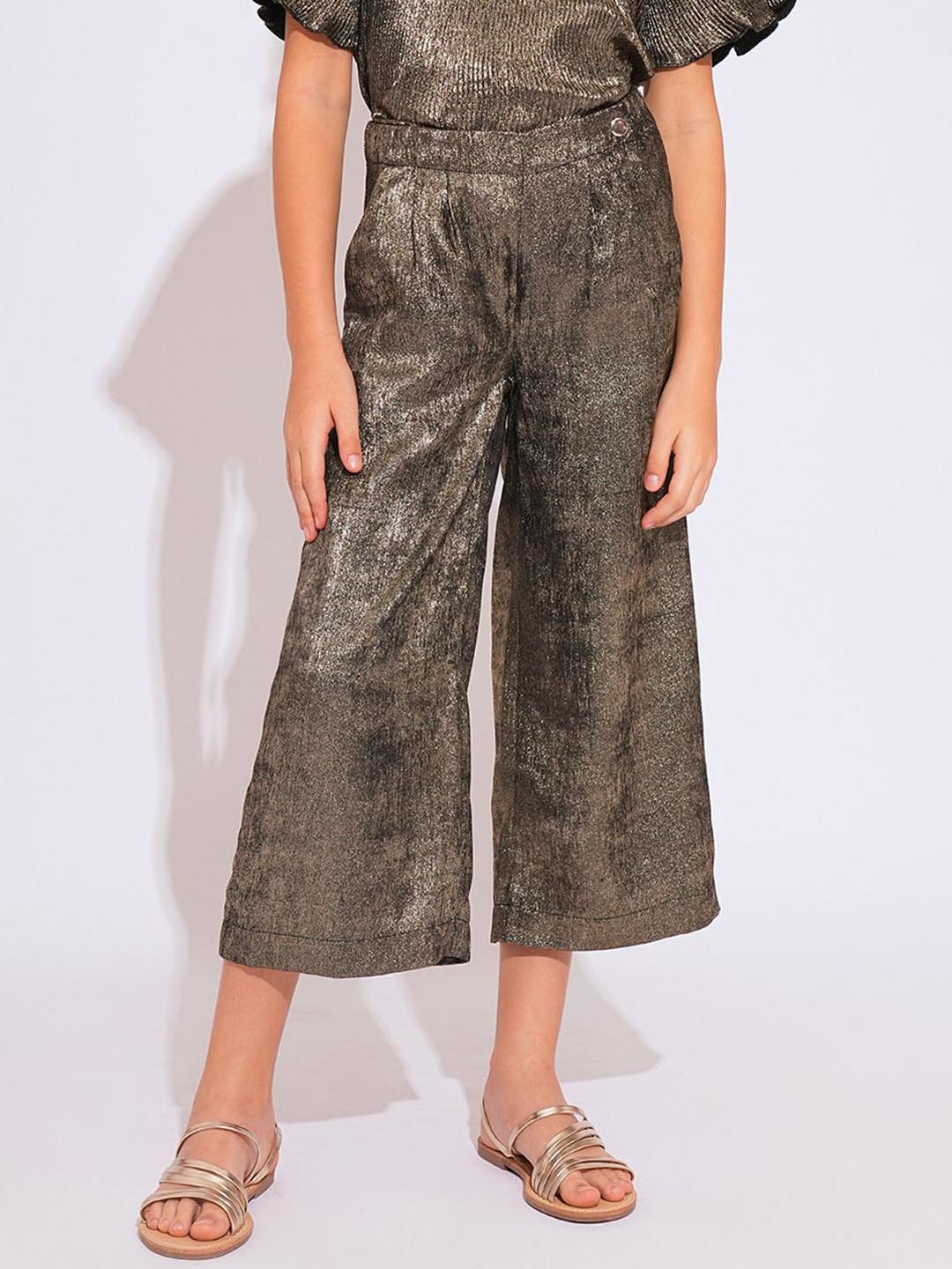 

Vero Moda Girls Straight Fit High-Rise Trousers, Black