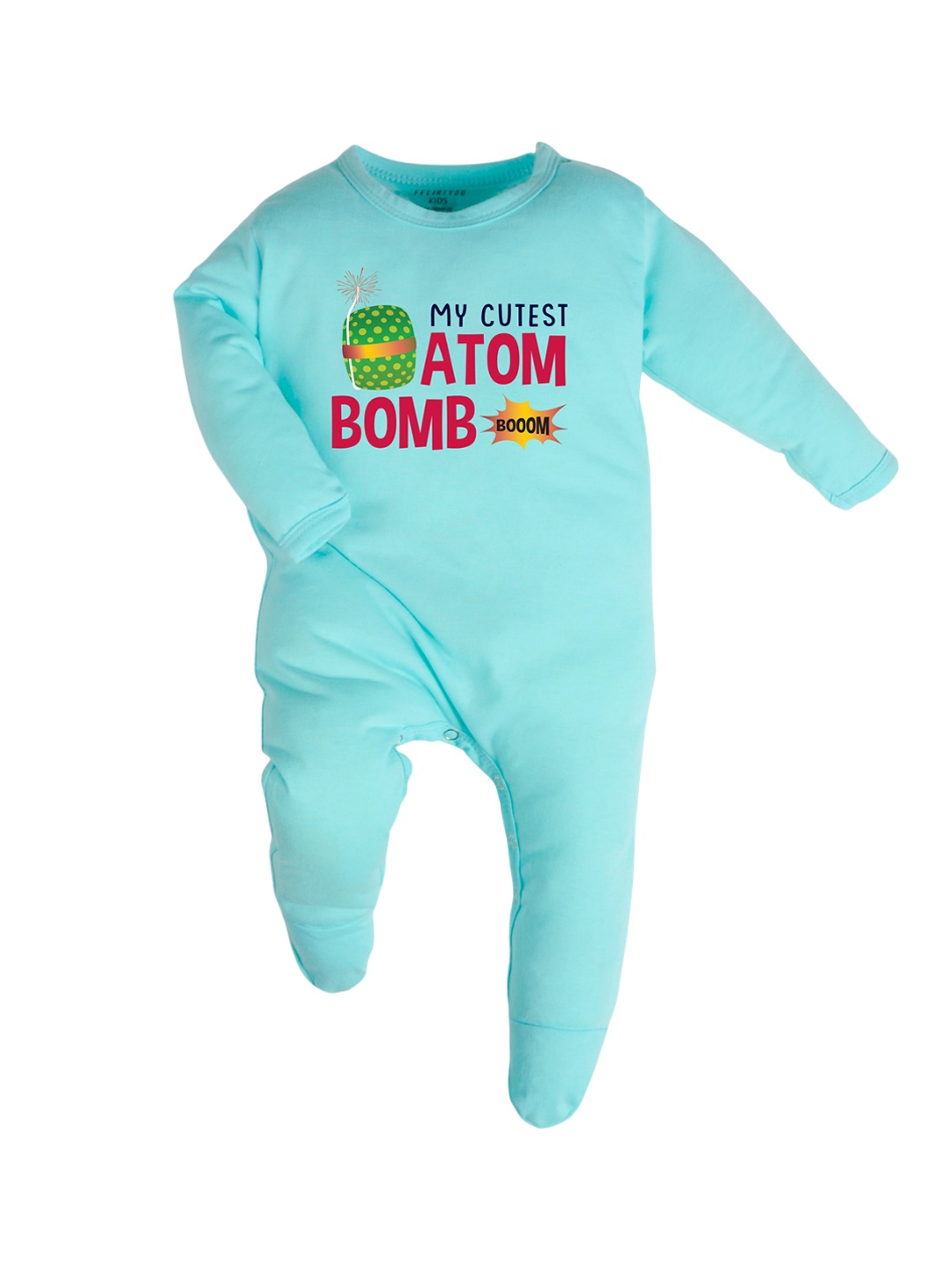 

FFLIRTYGO Kids Sleepsuit, Turquoise blue