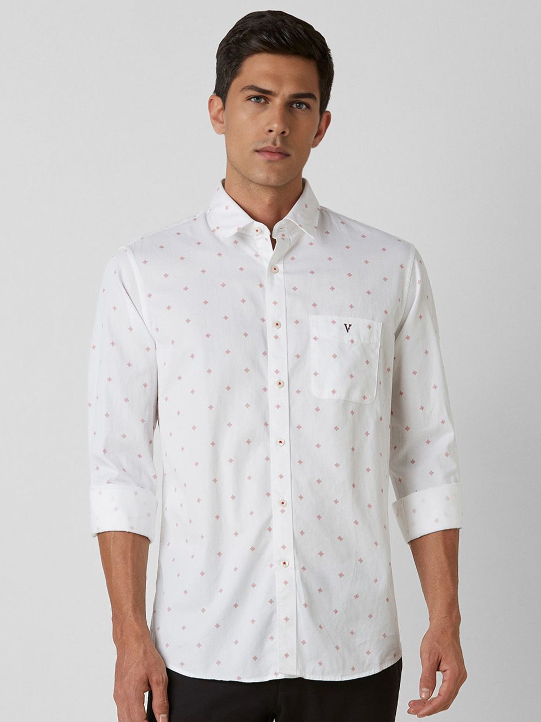 

Van Heusen Sport Men Slim Fit Floral Opaque Printed Casual Shirt, White