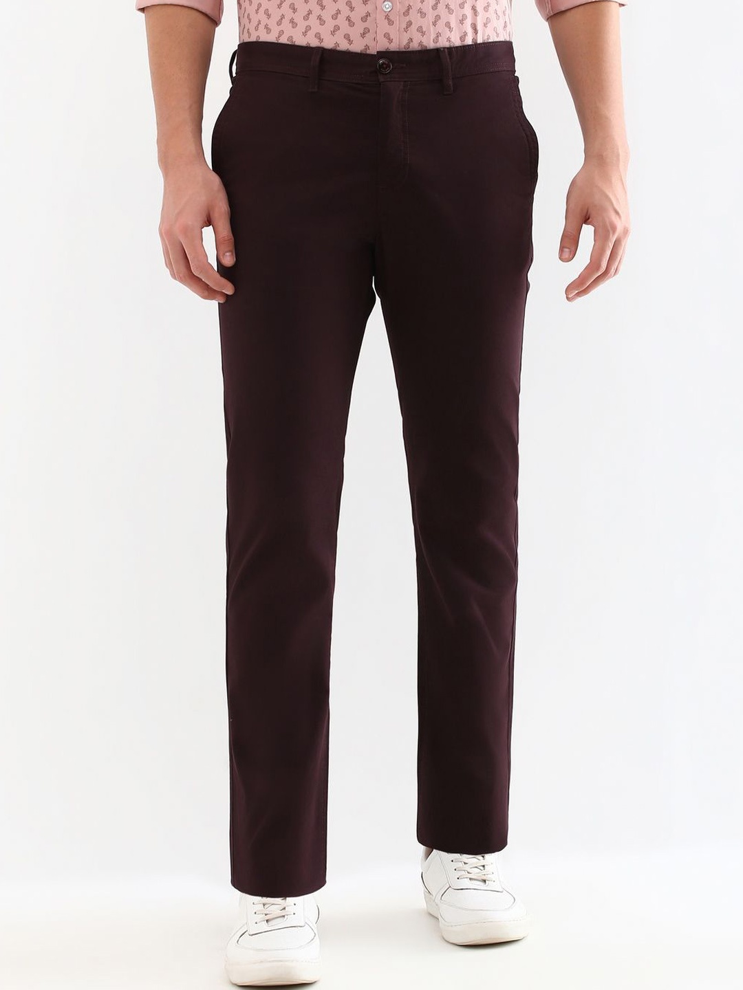 

Allen Solly Men Trousers, Maroon
