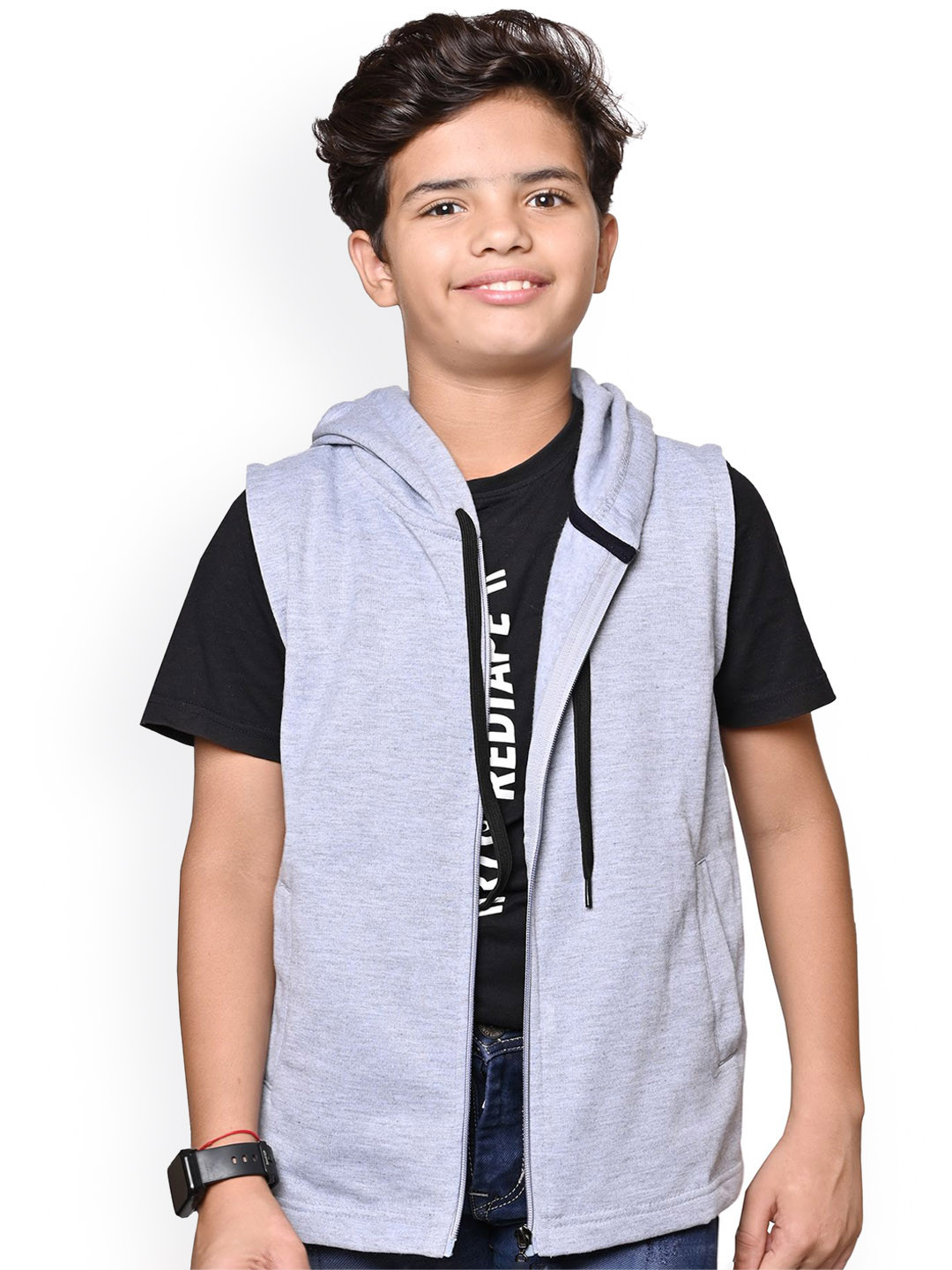 

BAESD Boys Hooded Solid Fleece Casual Bomber Jackets, Grey