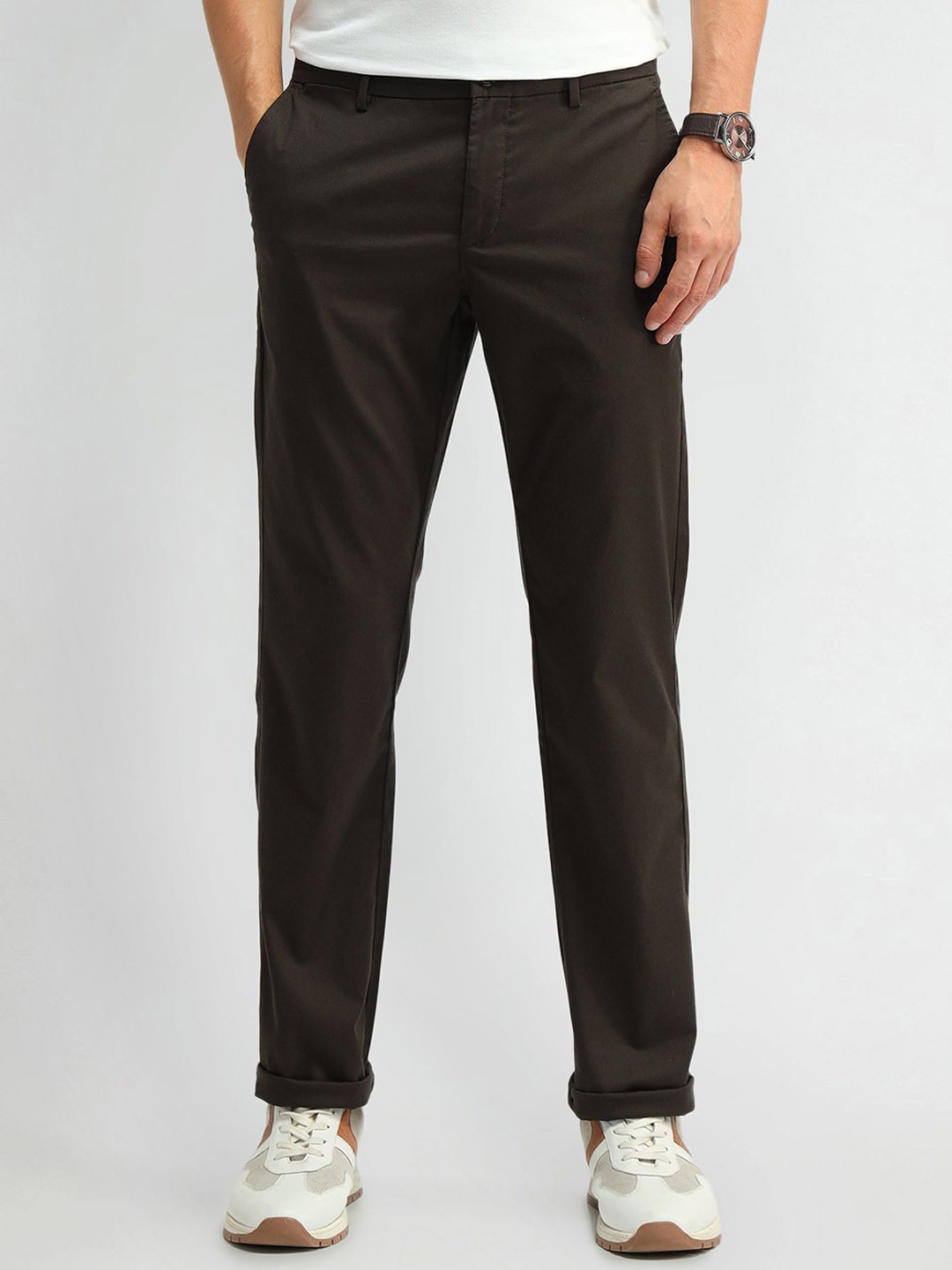 

Arrow Sport Men Classic Trousers, Brown