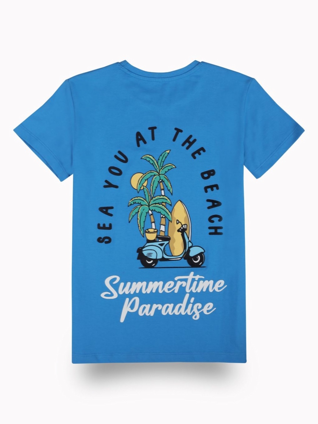 

Gini and Jony Boys Graphic Printed Round Neck Cotton T-shirt, Blue
