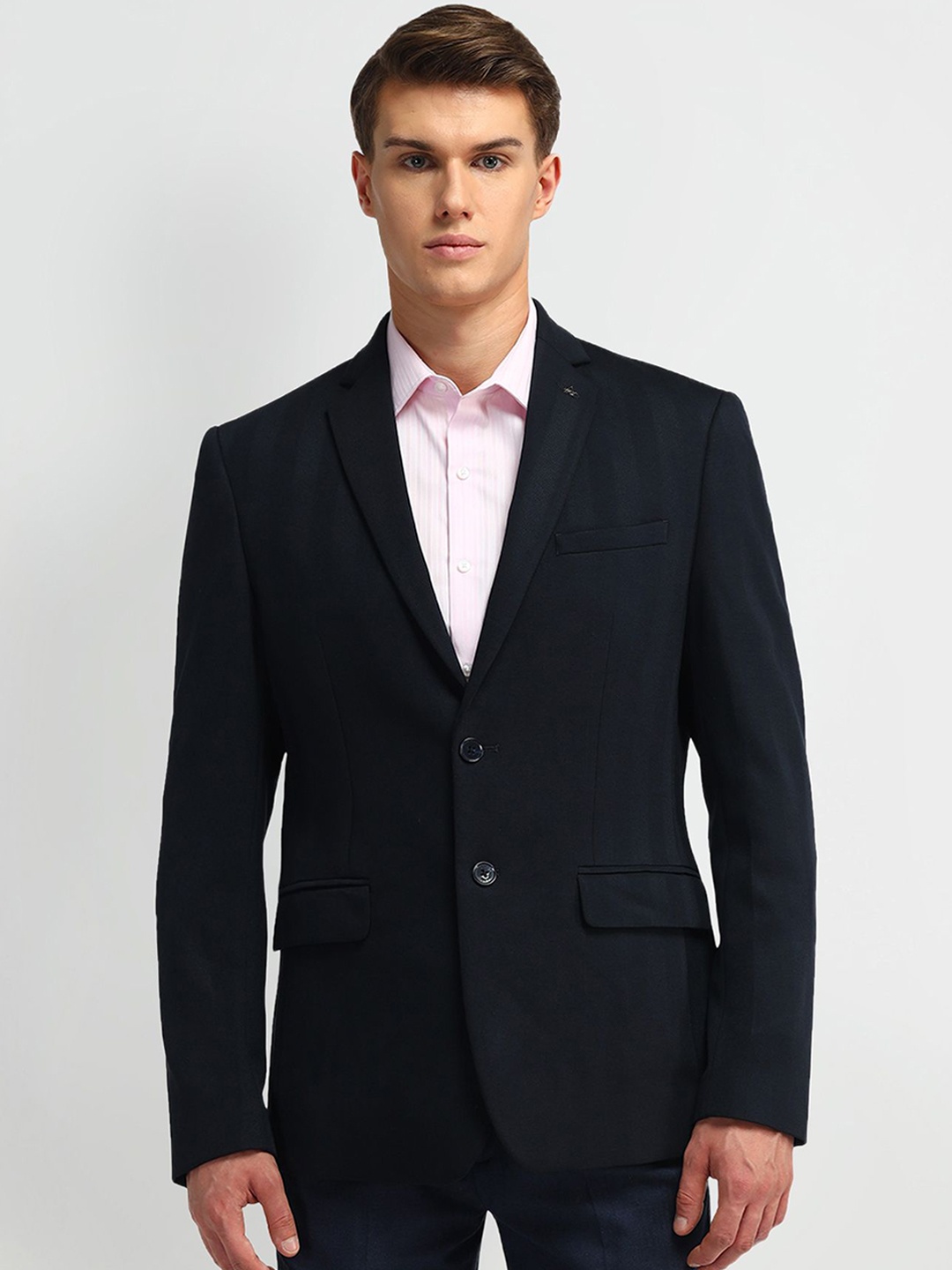 

Arrow Slim-Fit Notched Lapel Single Breasted Blazer, Blue
