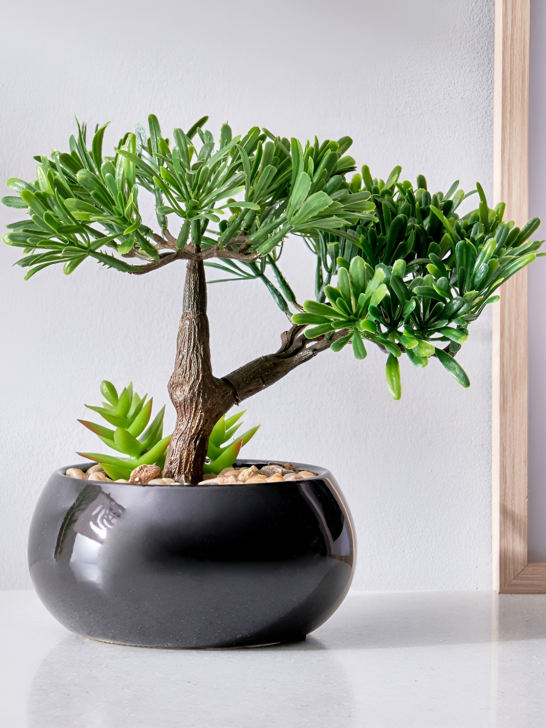 

Home Centre Gloria Acacia Green Bonsai Artificial Plant With Ceramic Pot