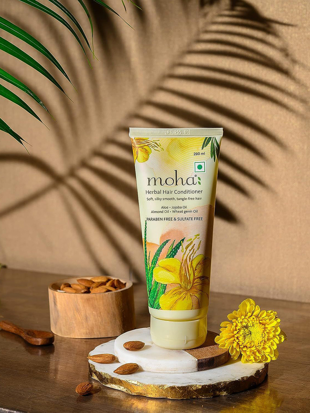 

moha Herbal Hair Conditioner With Almond & Jojoba Oil - 200 ml, Cream