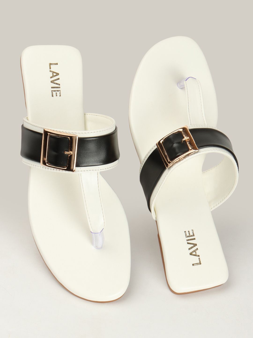 

Lavie Women Open Toe Flats with Buckles, White