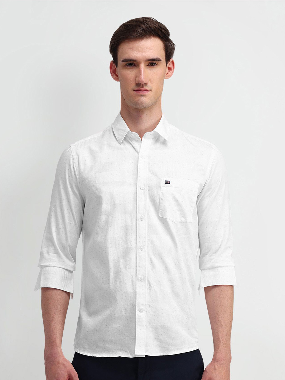 

Arrow Sport Men Manhattan Slim Fit Opaque Printed Casual Shirt, White