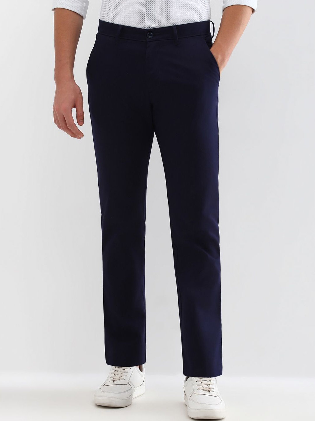 

Allen Solly Men Trousers, Navy blue