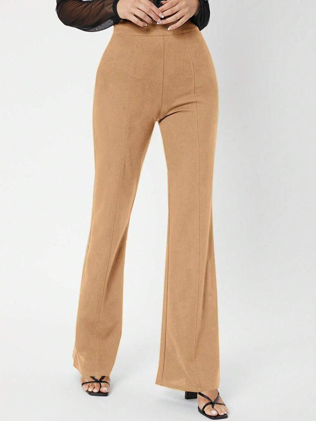 

Stylecast X Slyck Solid Pattern Wide Leg Trouser, Beige