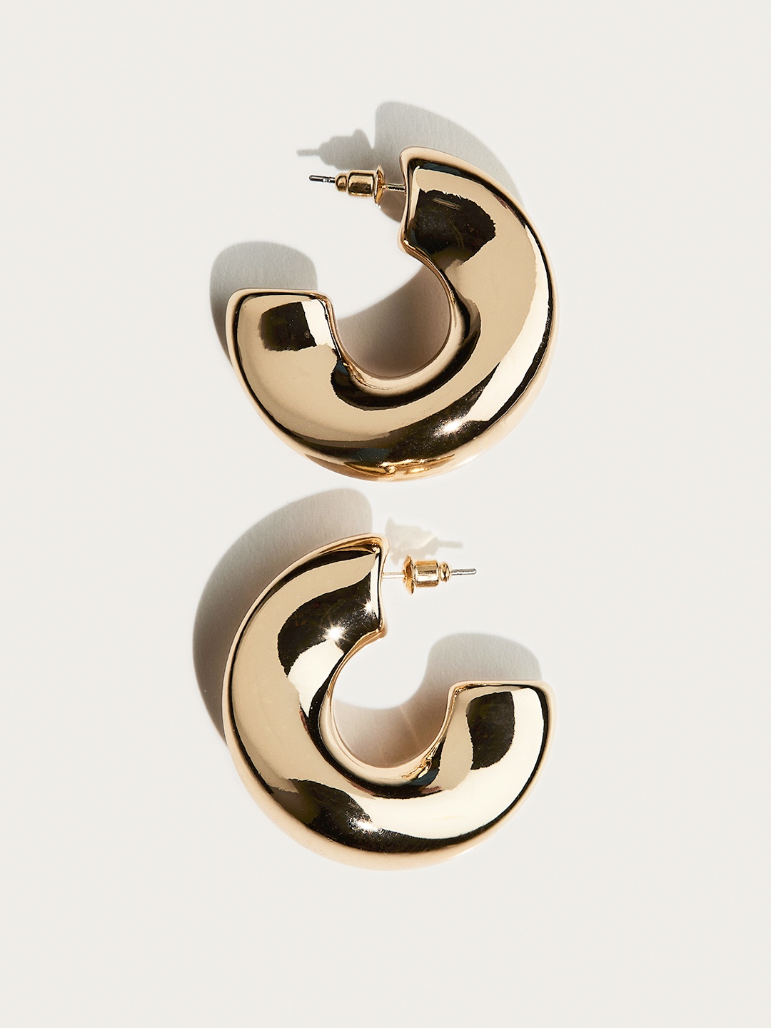 

H&M Chunky Hoop Earrings, Gold