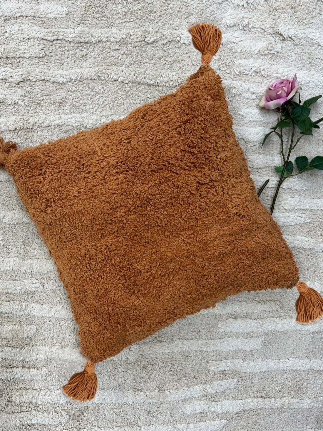 

Lyve Orange Colored Cotton Square Cushion Covers
