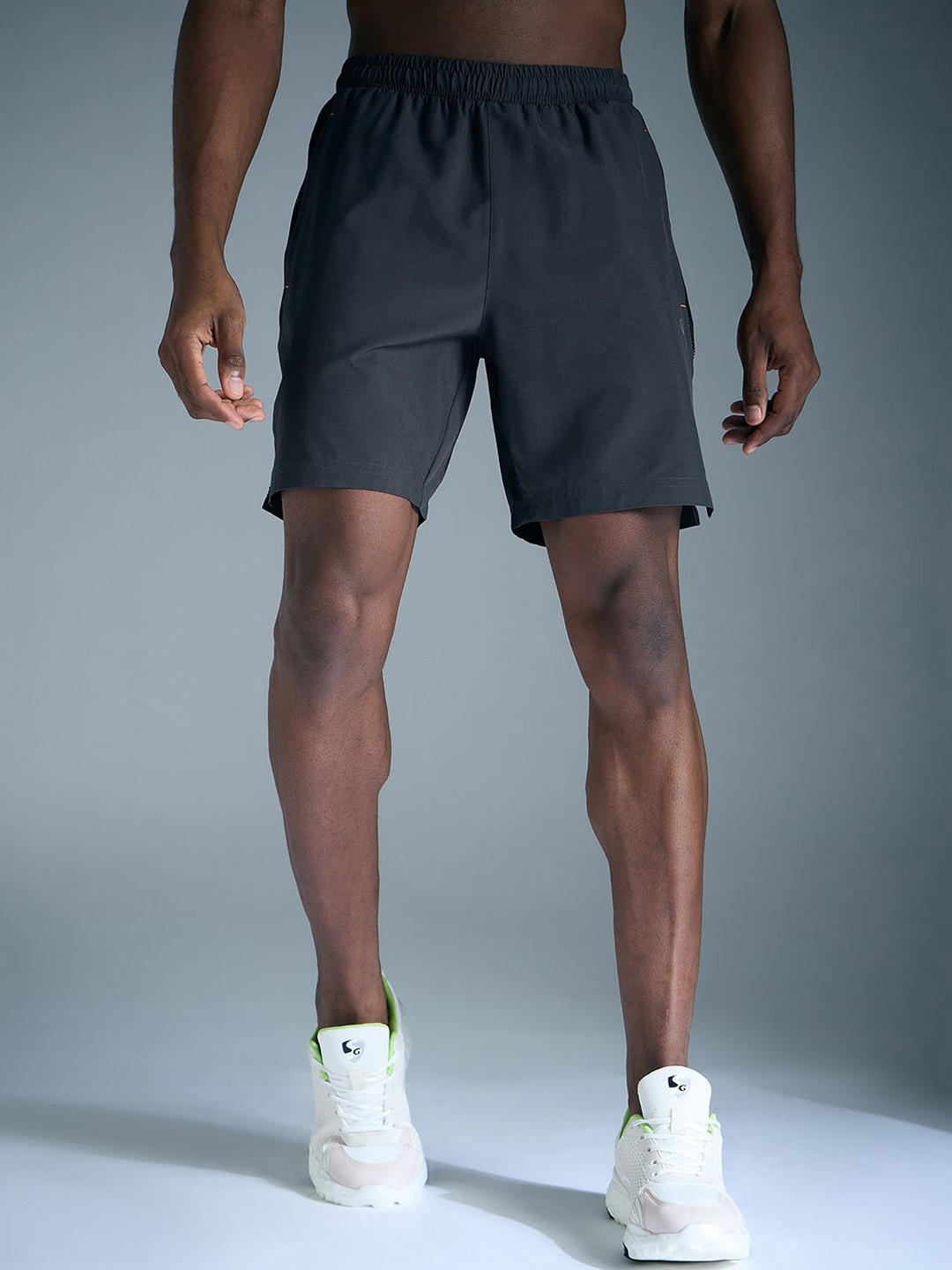 

SG Men Printed Sports Shorts, Grey