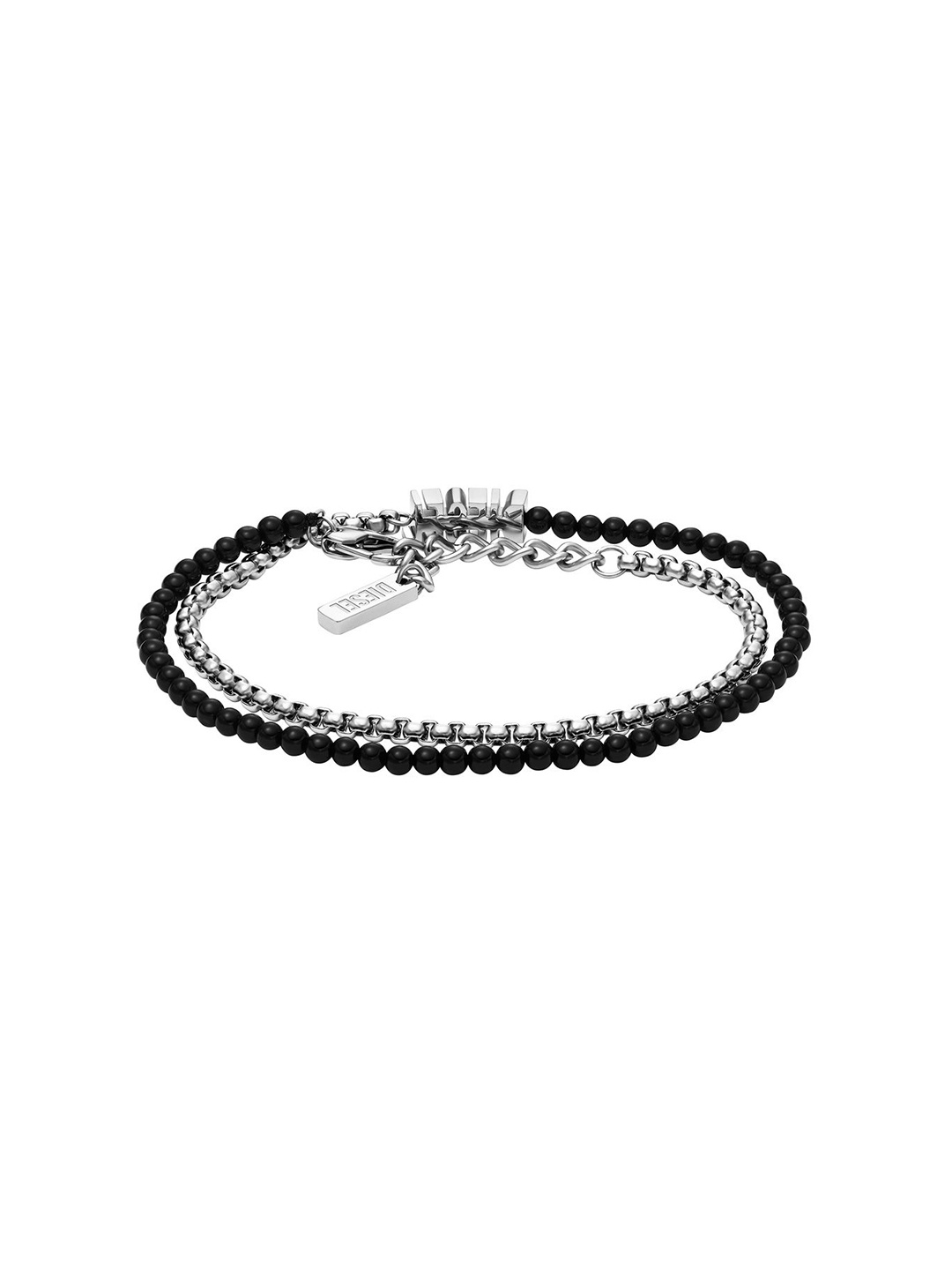 

DIESEL Men Font Silver Link Bracelet