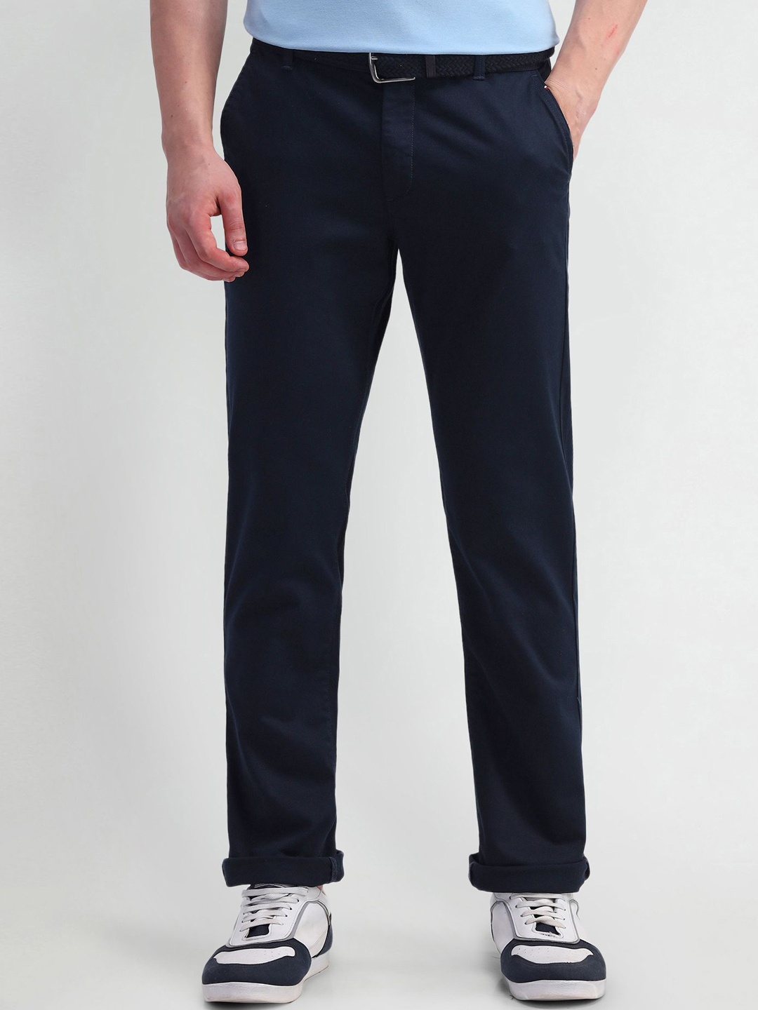 

Arrow Sport Men Urban Slim Slim Fit Trousers, Navy blue