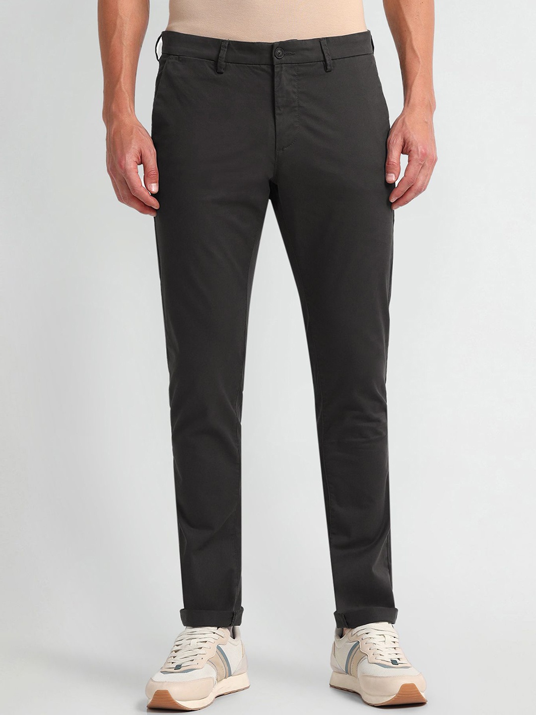 

Arrow Sport Men Urban Slim Slim Fit Trousers, Grey