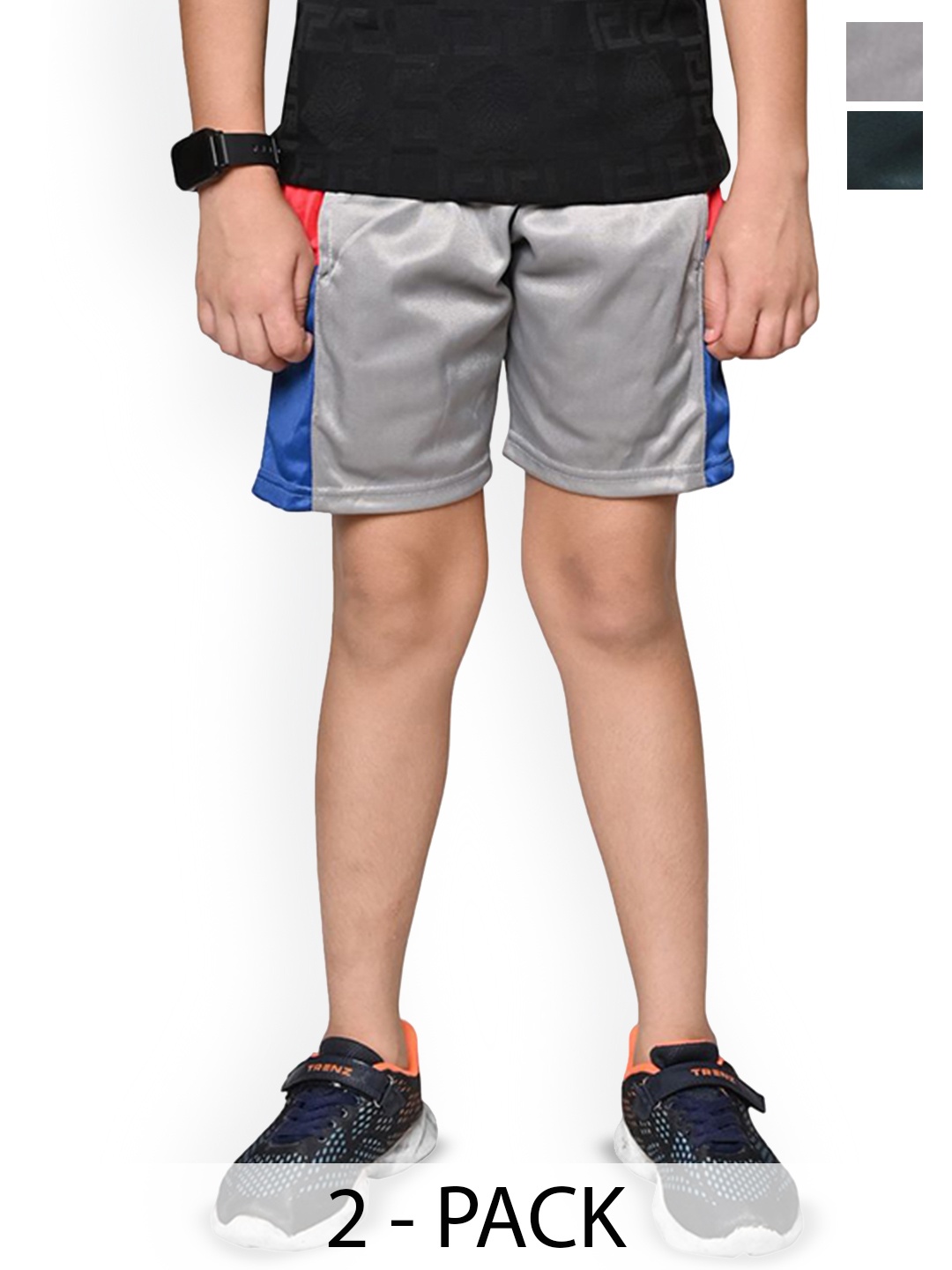 

BAESD Boys High-Rise Above Knee Regular Fit Shorts, Grey