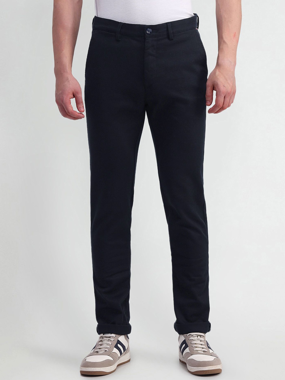 

Arrow Sport Men Urban Slim Slim Fit Trousers, Navy blue