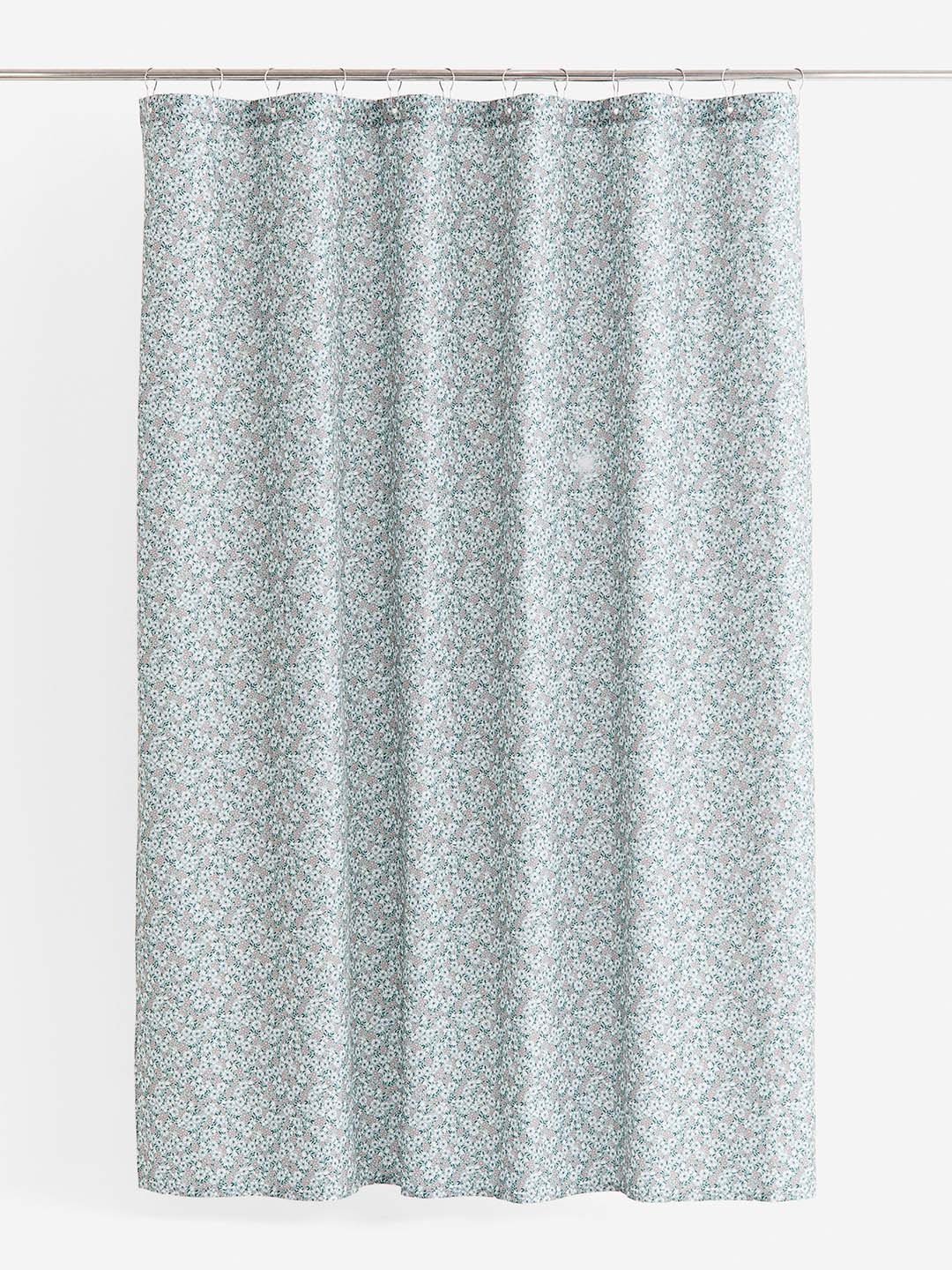 

H&M Sea Green Floral Shower Curtain