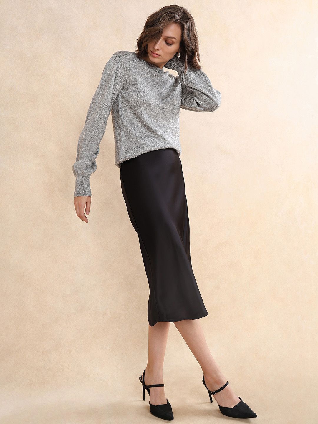 

RAREISM Women Solid Casual Pullover, Grey
