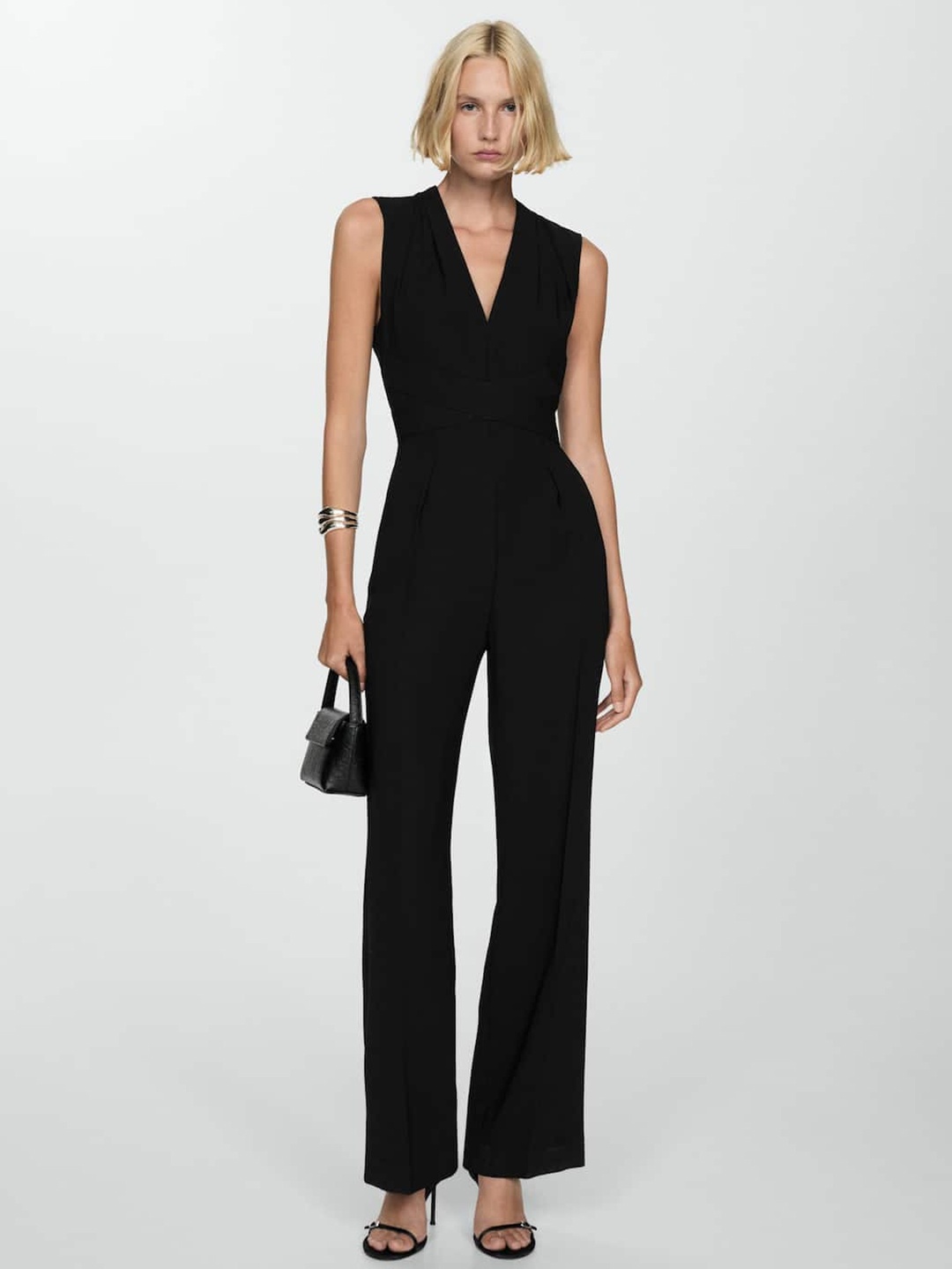 

MANGO Basic Jumpsuit, Black