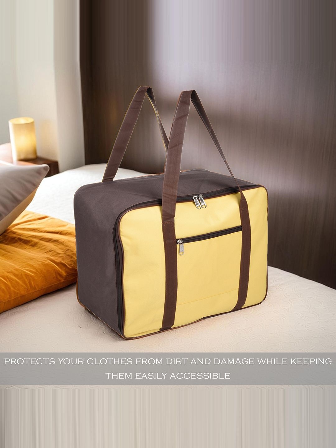 

Kuber Industries Yellow 6 Pieces Water Resistant Multi-Utility Organisers