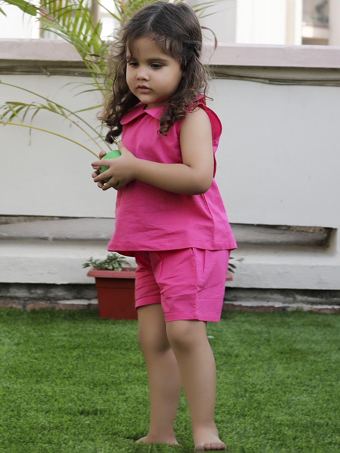 

TJORI Girls Pure Cotton Clothing Set, Pink