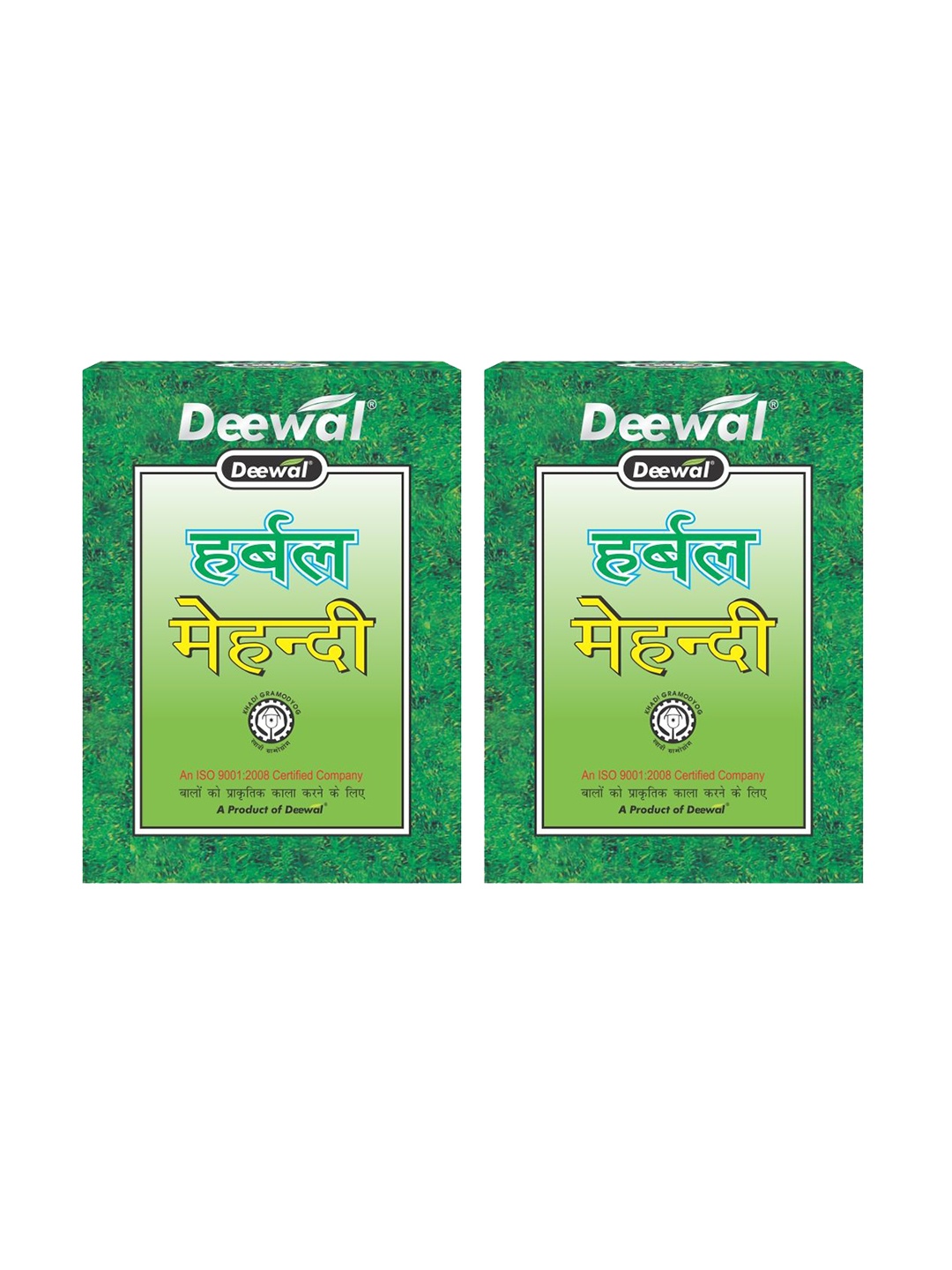 

DEEWAL Set Of 2 Herbal Mehndi Hair Color - 80 g Each - Black