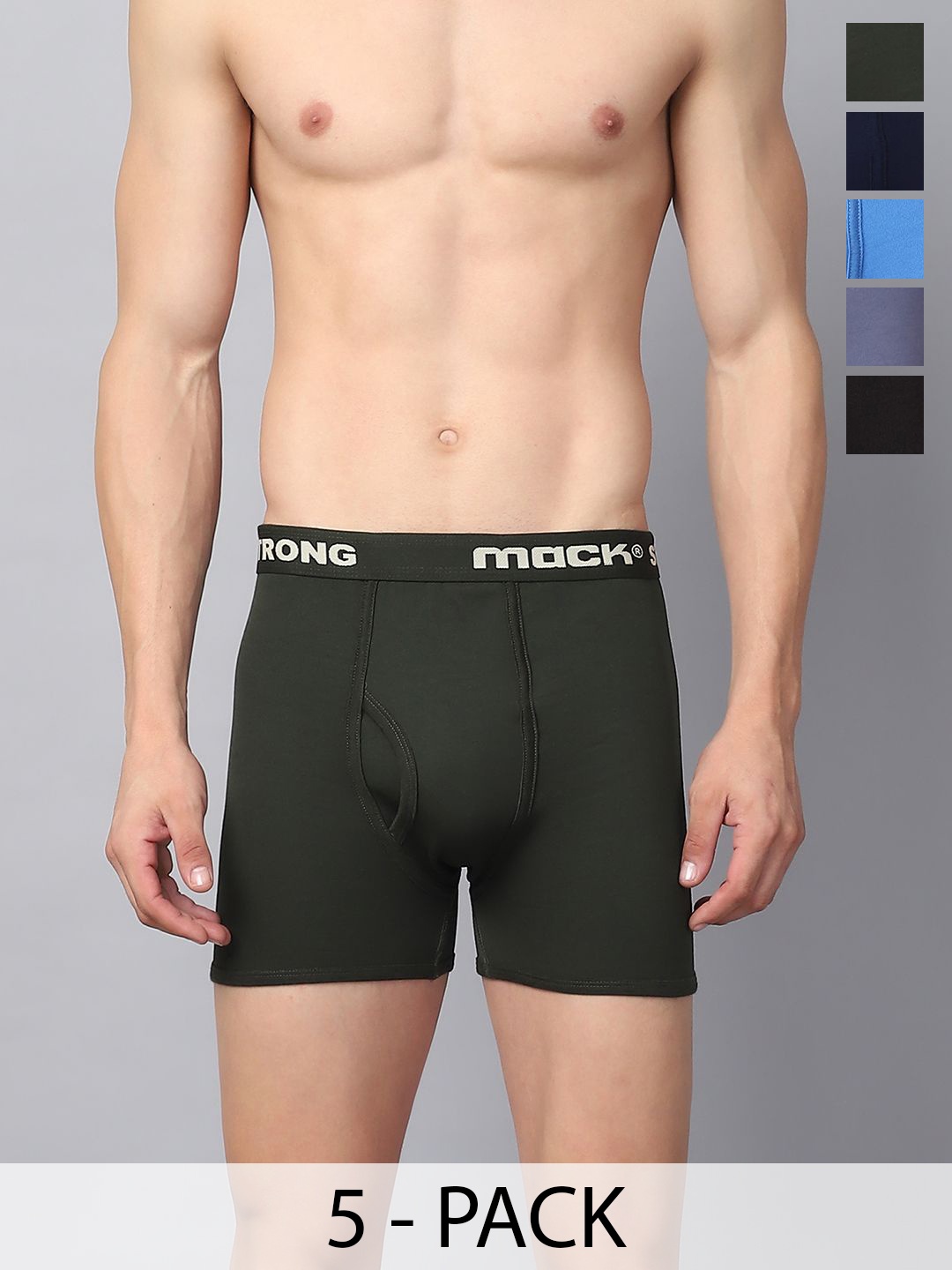 

VIMAL JONNEY Pack Of 5 Assorted Cotton Breathability Trunks MACK_STRONG_E.._05